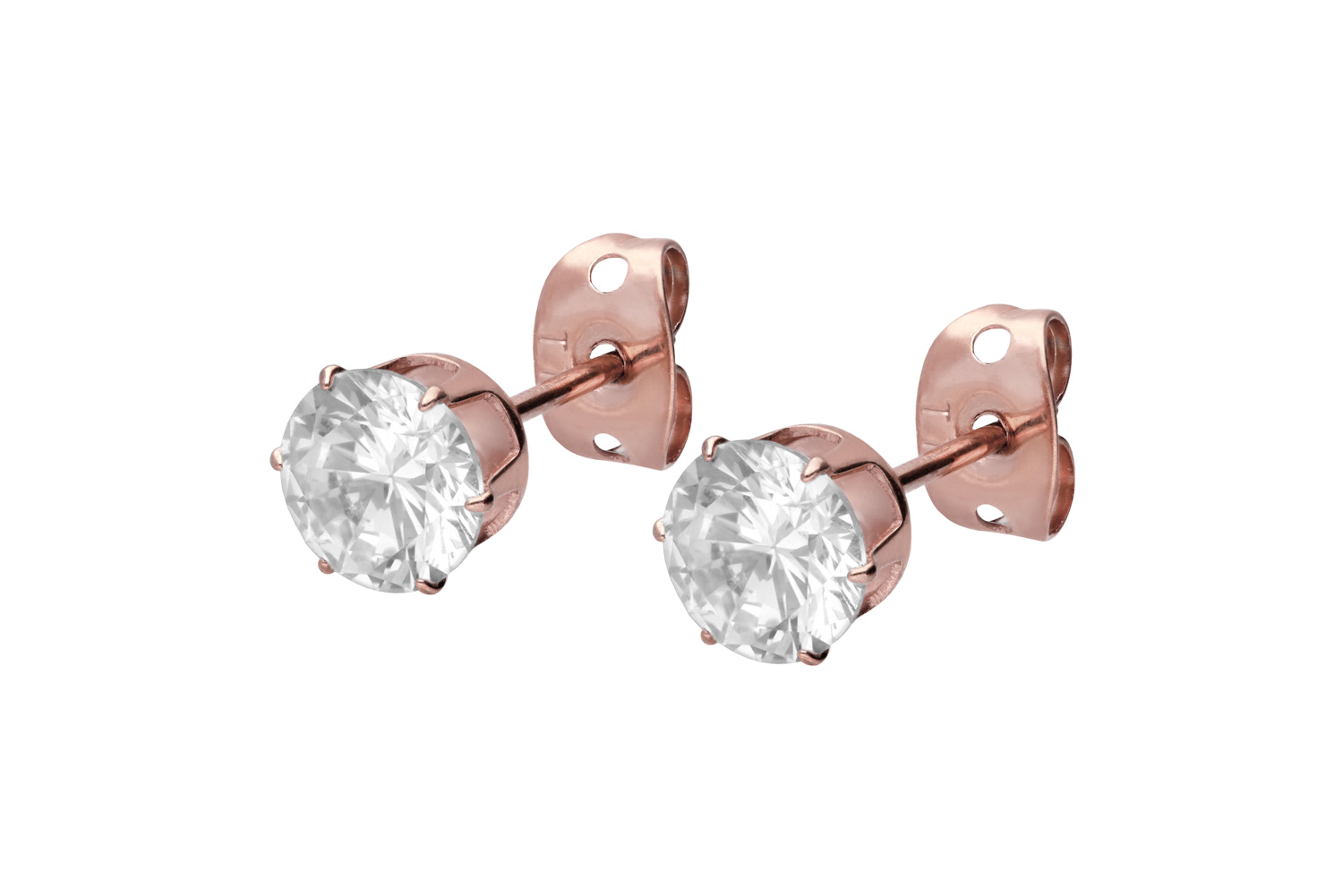 Titan Ohrstecker EINGEFASSTER KRISTALL von Piercingline